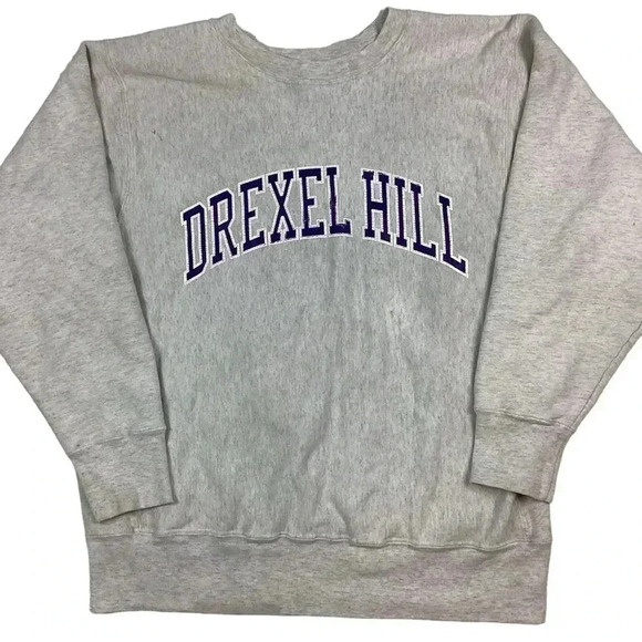 Vintage Drexel Hill 90s reverse weave style crewneck - Picture 1 of 8